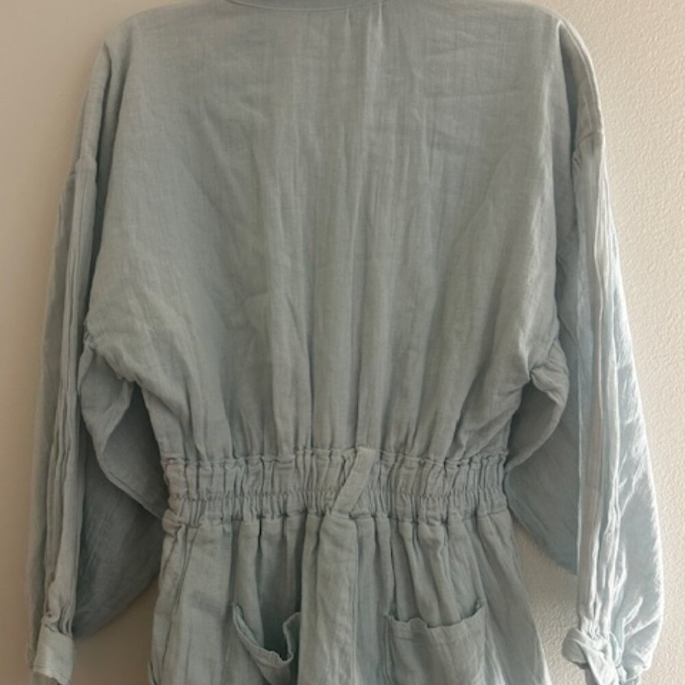 Jen's Pirate Booty x Free People Light Sky Blue Satisfaction Romper NWT - Picture 14 of 16